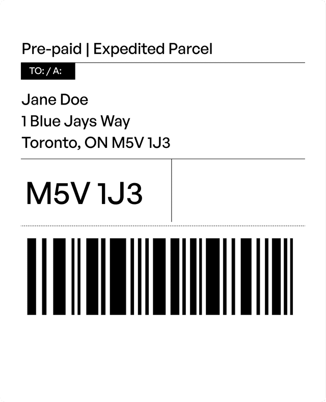 Send with shipping label